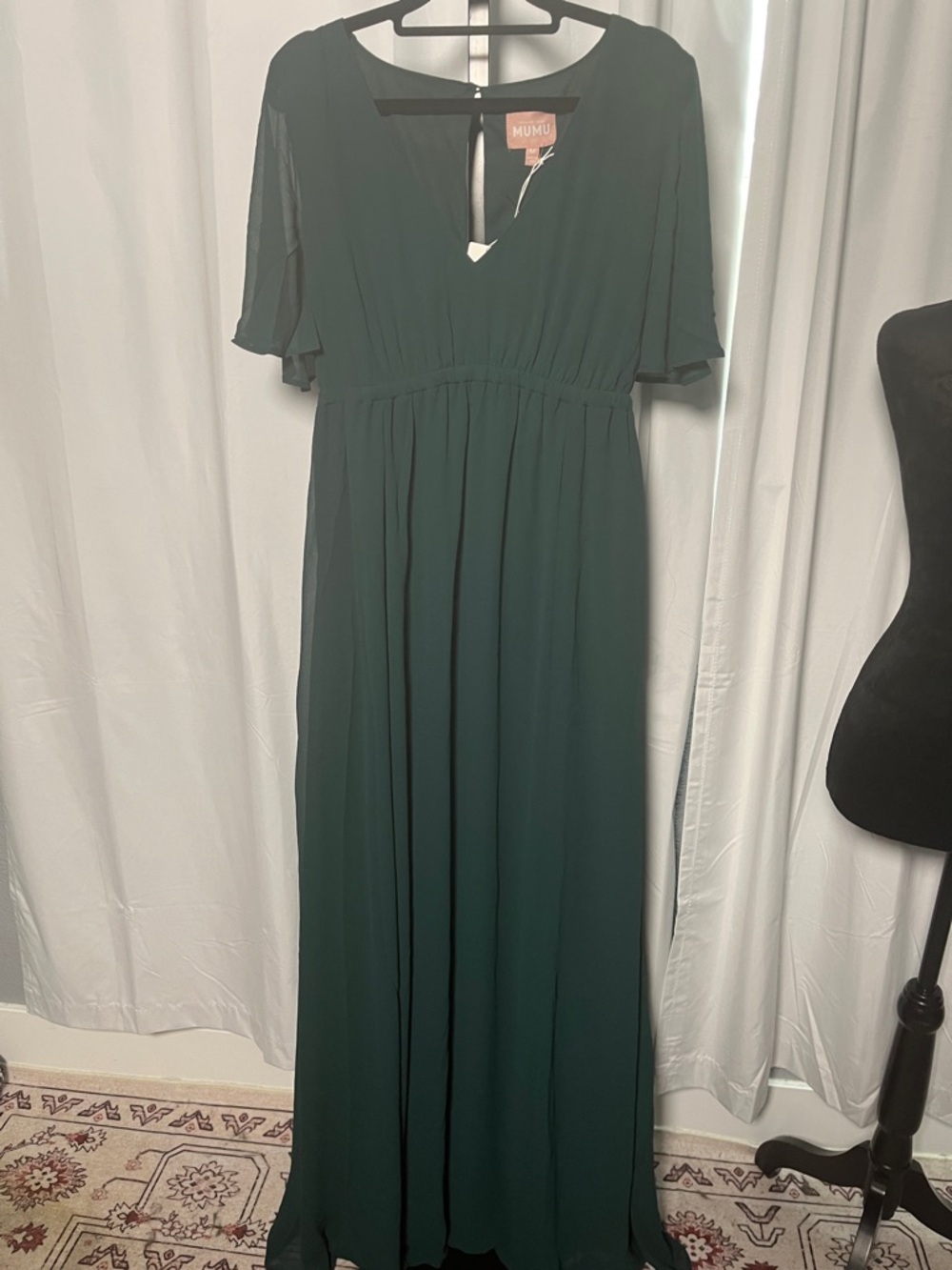 Show Me Your MuMu Women's Dark Green Maxi Dress